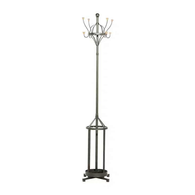 Industrial Iron Coat Rack Black - Olivia & May: Entryway, Lobby Storage, No Assembly Required