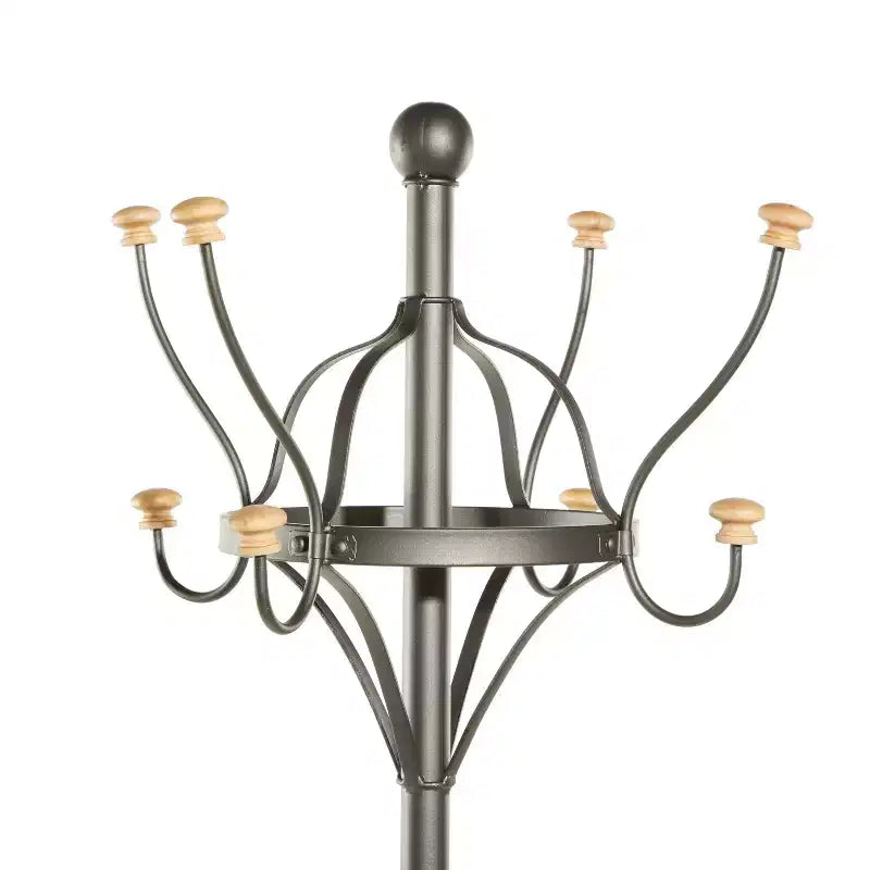 Industrial Iron Coat Rack Black - Olivia & May: Entryway, Lobby Storage, No Assembly Required