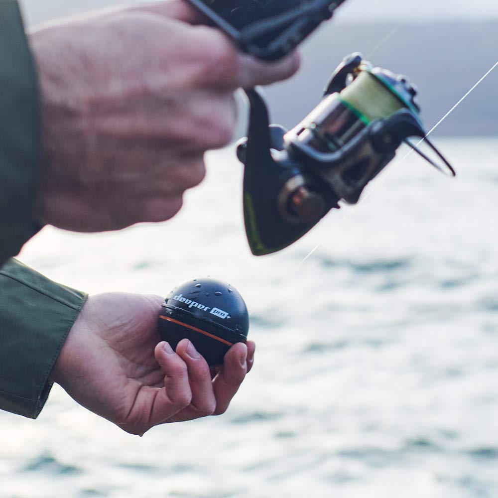 Deeper PRO+ Smart Sonar Castable and Portable WiFi Fish Finder with Gps for Kayaks and Boats on Shore Ice Fishing Fish Finder