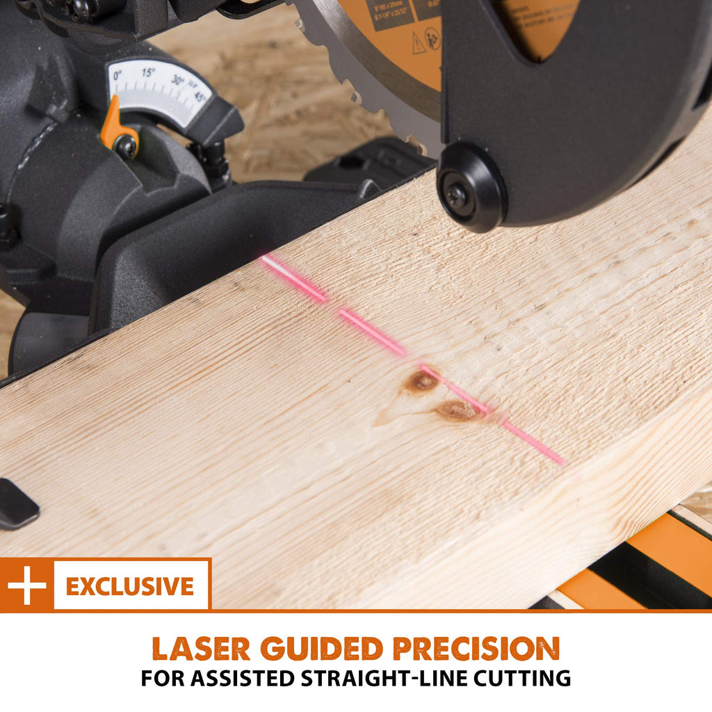 Evolution Power Tools R185SMS+ 7-1/4" Multi-Material Compound Sliding Miter Saw Plus