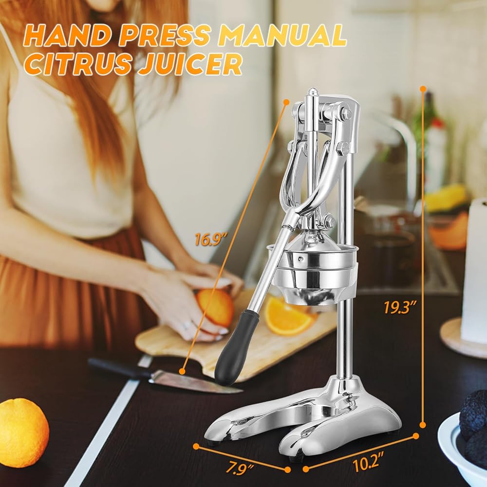 Moongiantgo Presse à Agrumes Manuelle Double Mode, Presse à Citron Professionnelle Avec Levier Facile, Presse à Main Ergonomique Pour Orange, Grenade, Citron Vert Et Pastèque : Cuisine et Maison