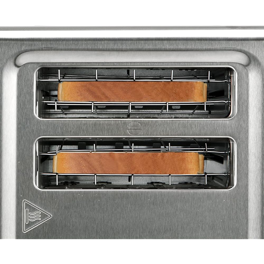 BLACK+DECKER Grille-pain, Inox, Avec chauffe-pain : Cuisine et Maison