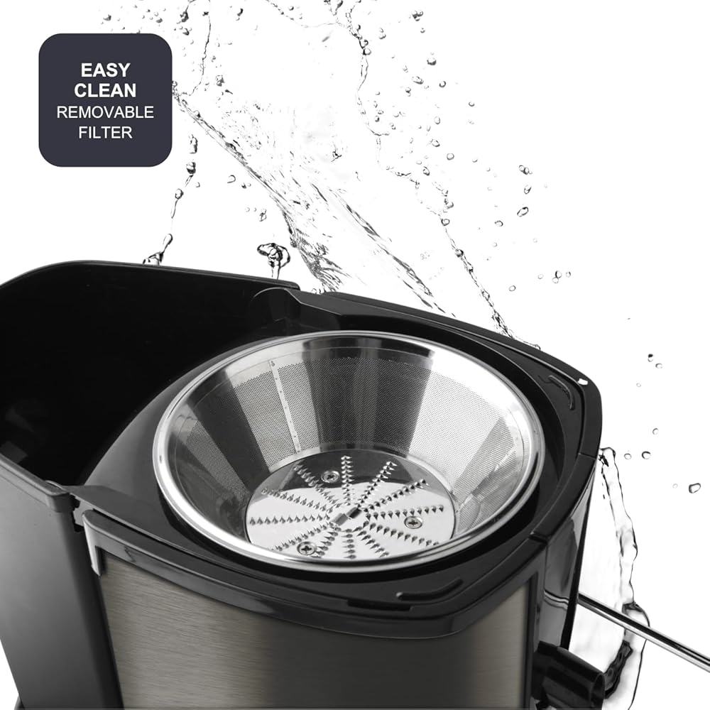 BLACK + DECKER BXJE600E - Centrifugeuse - 600 W - 2 Vitesses - Acier Inoxydable - Gris : Cuisine et Maison