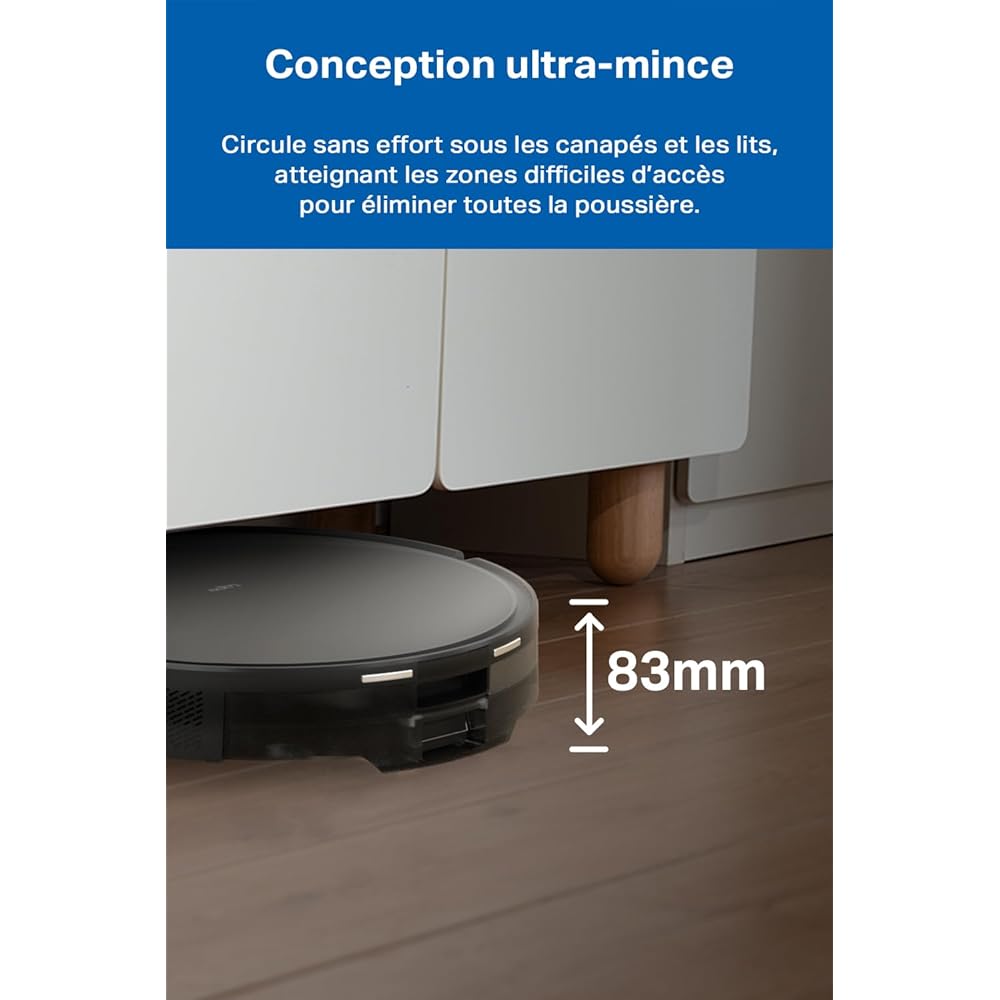 Tapo Aspirateur Robot Laveur 2 en 1 RV20Max Plus, Vidage Automatique, Silencieux Ultra Fin, Ultra puissante de 5300Pa, Navigation LiDAR, Auto-Charge Autonomie 180min, Tapis et Poils d'animaux : Cuisine et Maison
