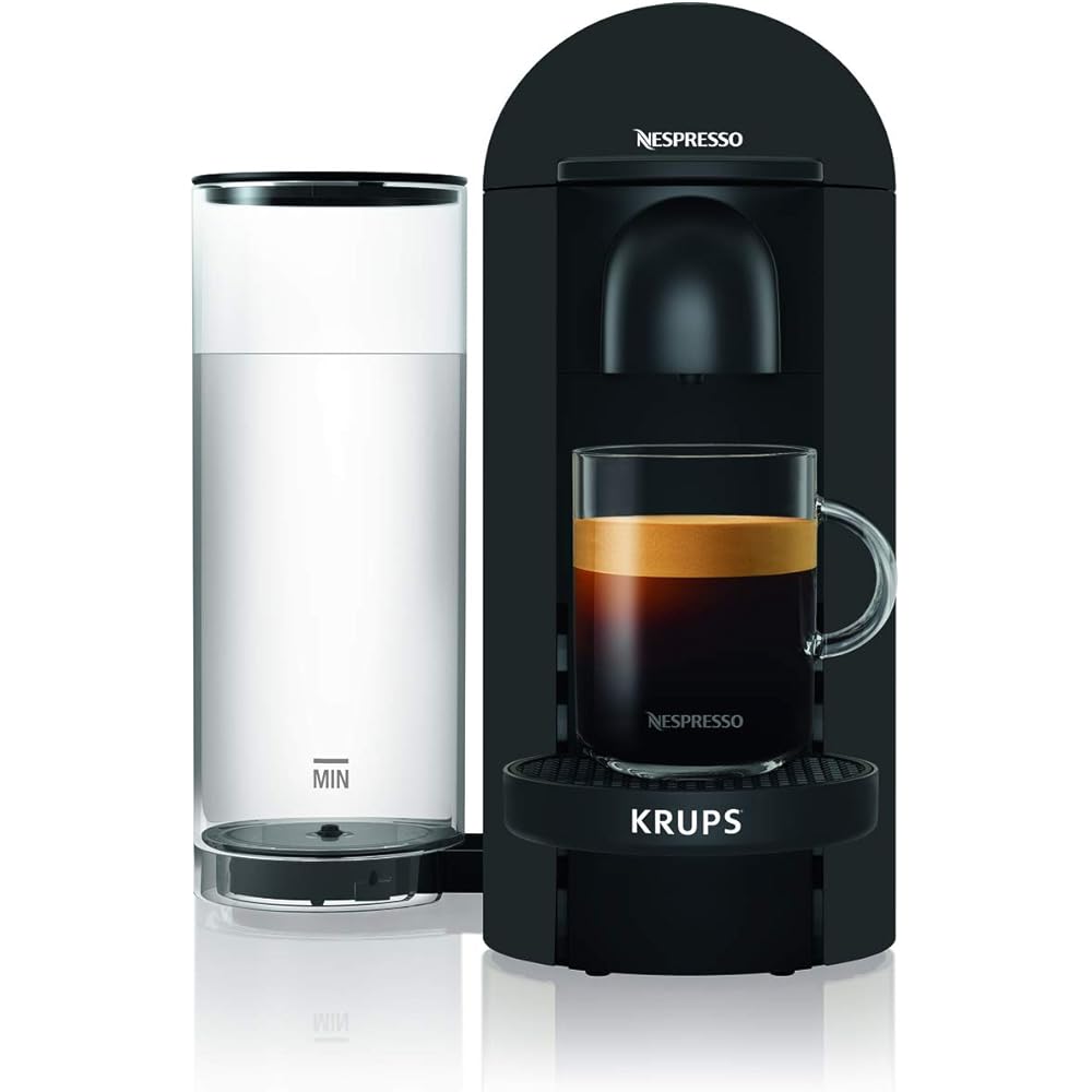 Machine à Café Nespresso Krups Vertuo Plus Noir Mat Cafetière Espresso YY3922FD : Cuisine et Maison