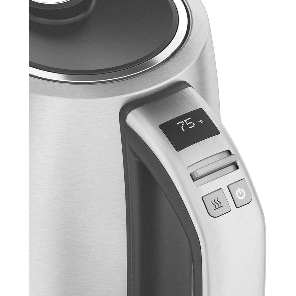 riviera&bar - Bouilloire Expert à Température Réglable BBT660 ELEA - Inox, 50 à 100°C, Socle Pivotant à 360°, Protection Anti Surchauffe - 1,8L, 22,5x25,5x16 cm : Cuisine et Maison