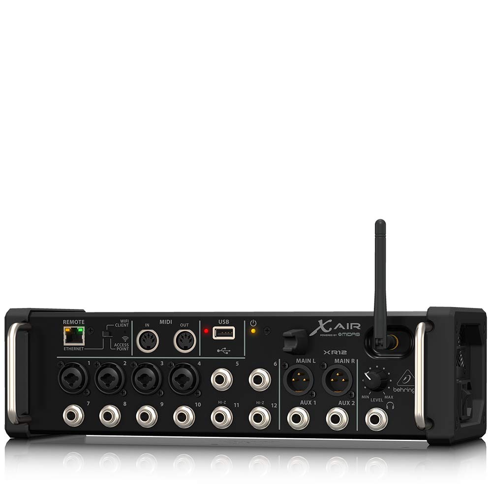 Behringer X AIR XR12 Digitalmixer, 12-Input, 4 Midas Preamps, integriertes WLAN, USB-Recording