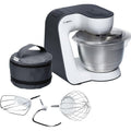 Bosch, robot pâtissier, moteur 900 watts, mélange homogène 3D, 7 vitesses, accessoires pâtisserie, compact, blanc/gris, MUM54A00 : Cuisine et Maison