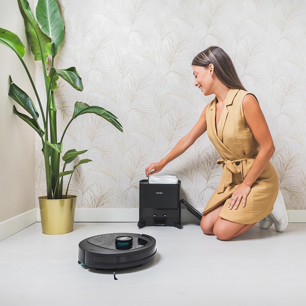 Cecotec Robot Aspirateur Laveur Conga 7490 Ultimate Home X-Treme, 4000 Pa, Aspirateur Robot Navigation Laser, Autonomie 120 Min, Station de Vidange Automatique, Brosse Centrale Multifonction, App : Cuisine et Maison