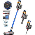 MIBODE Aspirateur Balai sans Fil, 550W/45Kpa/70Mins Aspirateur sans Fil avec écran Intelligent, Aspirateur Balai avec Mode Automatique et Brosse Anti-emmêlement pour Tapis, Sols Durs, Poils d'animaux : Cuisine et Maison
