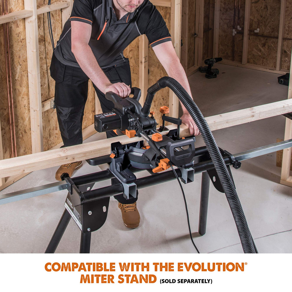 Evolution Power Tools R185SMS+ 7-1/4" Multi-Material Compound Sliding Miter Saw Plus