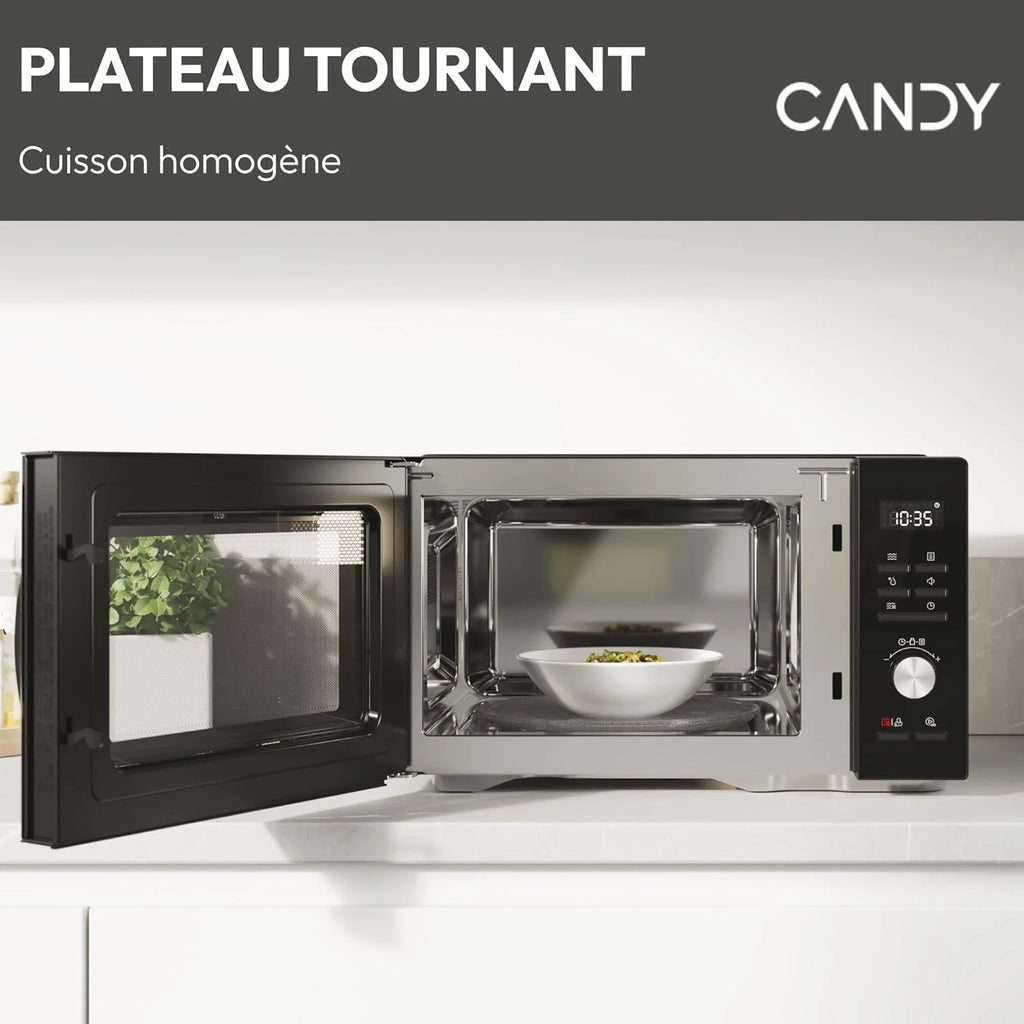Essenza CMWA32EDLB Four Micro-ondes 1000W 32L Digital, Fonction Décongélation et Nettoyage Auto