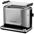 Russell Hobbs Grille Pain [Programmable] Attentiv (Fentes extra larges, Tactile, mémorisele brunissage, Tout type de pain, Surélévation, Chauffe Viennoiserie,Tiroir Ramasse Miettes) Toaster 26210-56 : Cuisine et Maison