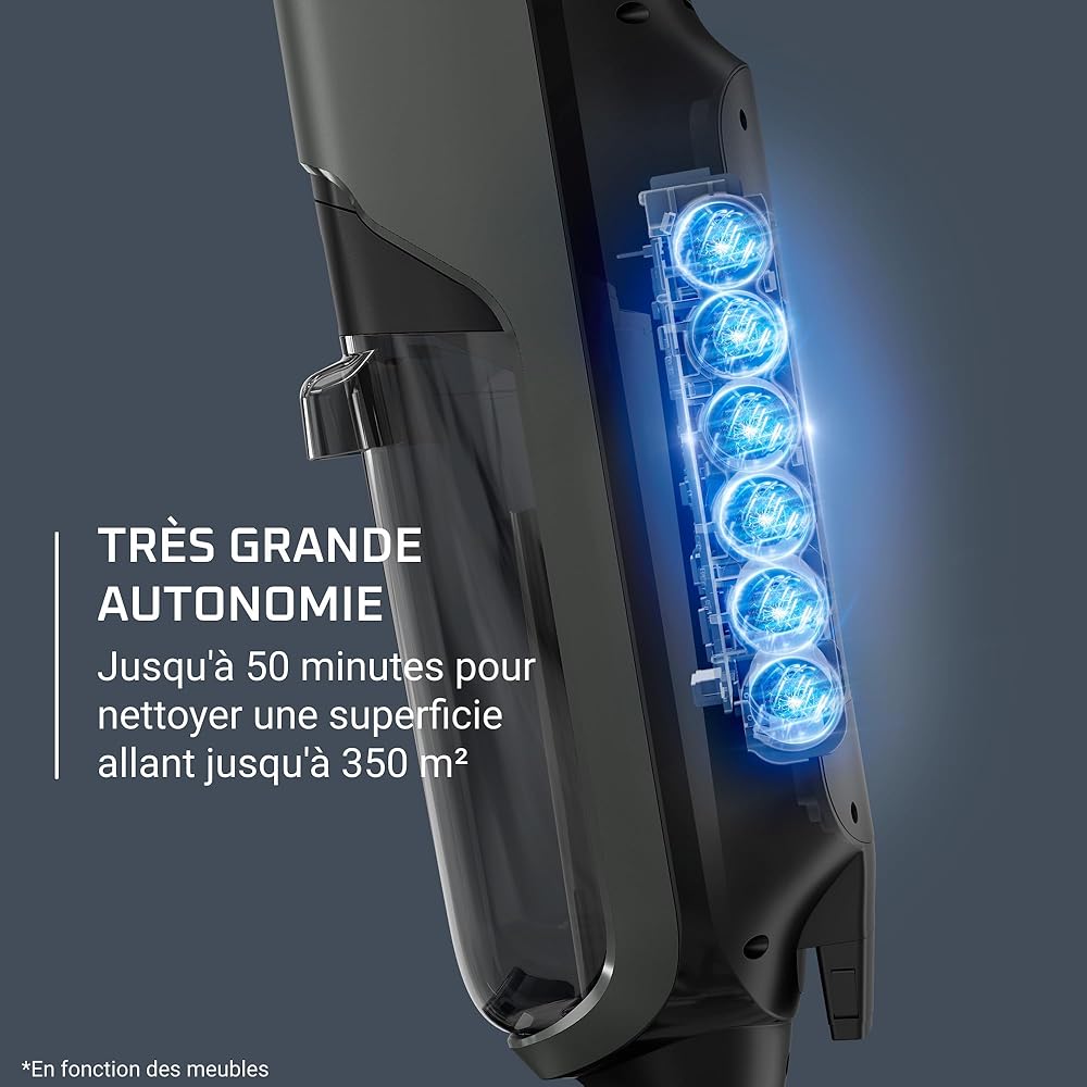 Rowenta X-Clean 4 Aspirateur Balai Laveur sans Fil,  Aspiration et Lavage Puissant,  Intelligent