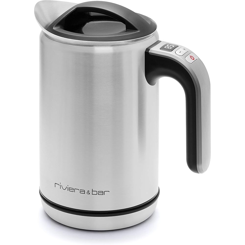 Riviera-et-Bar BBT380 Bouilloire double paroi à température réglable Elva, Silver : Cuisine et Maison