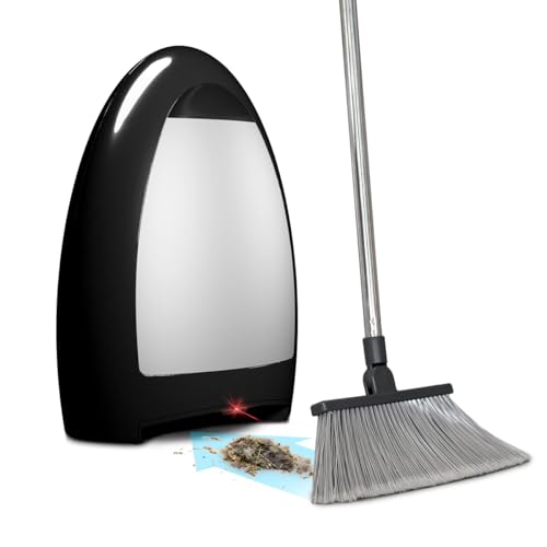 EyeVac Home Saugstation mit Sensortechnik, beutelloser Staubsauger-Kehrbesen, 1000 Watt, Silber