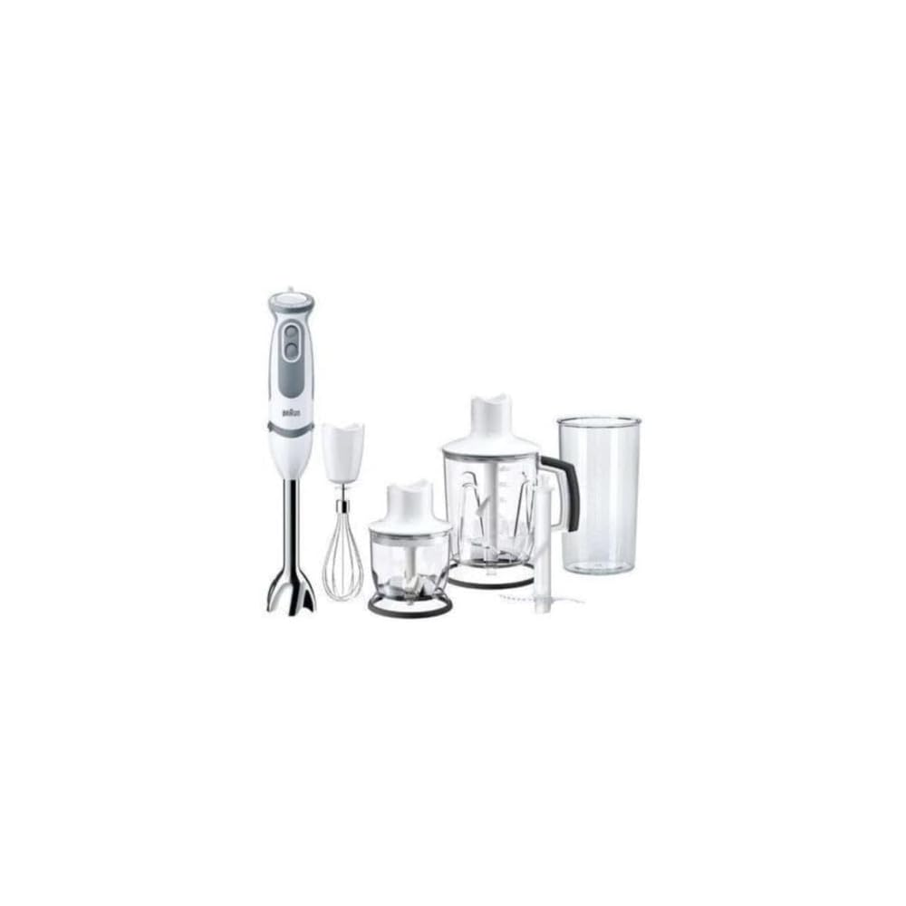 Braun MultiQuick 5 MQ5245WH, Mixeur Plongeant, 21 Vitesses et Fonction Turbo, Technologie SplashControl, Powerbell Plus, Easy-Click, Inclut un Verre Doseur de 600 ml, 1000W, Blanc : Cuisine et Maison