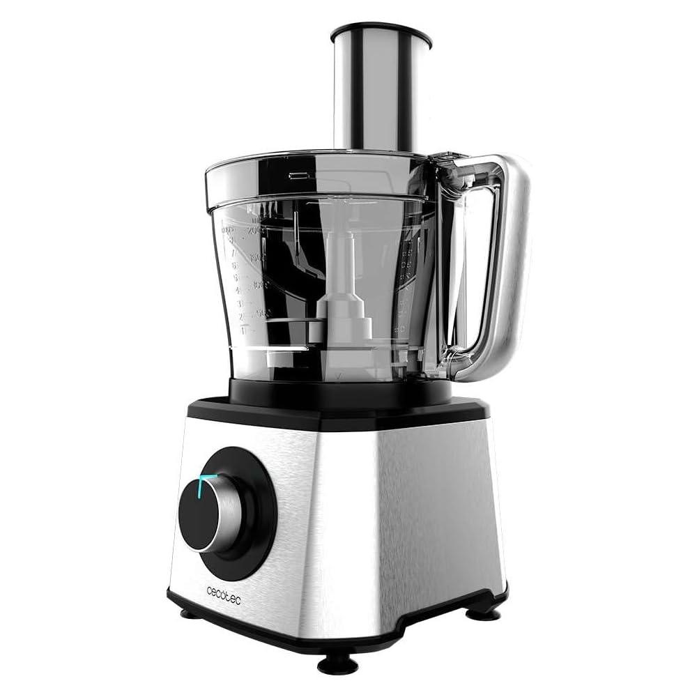Cecotec Robot culinaire Paprika 1300, 2000W de puissance, en acier inoxydable, bol de 3,5 L, 2 vitesses, 3 disques de coupe, 1 lame pour hacher et 1 pour pétrir : Cuisine et Maison