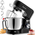 Robot Patissier, Zuccie 5 L Robot Pâtissier, 1000W Robot Cuisine avec Fouet, Batteur, Crochet, Bol d'Acier Inoxydable et Pare-éclaboussures, 8+P Vitesses Robot Pétrin Professionnel (Noir) : Cuisine et Maison