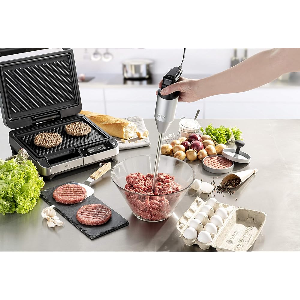 CASO HB 2400 Pro XL Mixeur plongeant - 24 000 tr/min, Puissant & Silencieux, Accessoires inclus pour mixer, mélanger, fouetter & plus, Tige de 29 cm en acier inoxydable : Cuisine et Maison