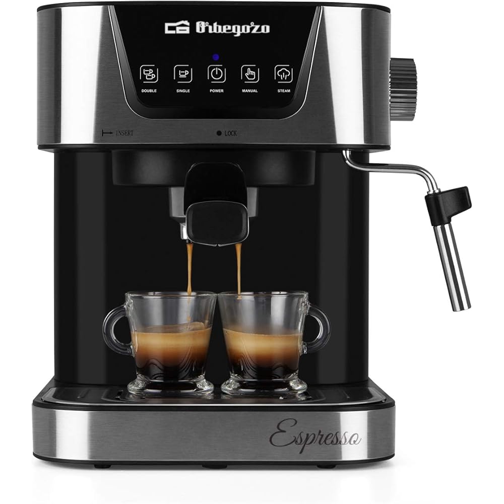 Orbegozo Ex 6000 - Cafetière à expresso et à cappuccino, pression de 20 bar, réservoir de 1,5 l, convient pour les dosettes, 1050 W, noir : Orbegozo: Cuisine et Maison