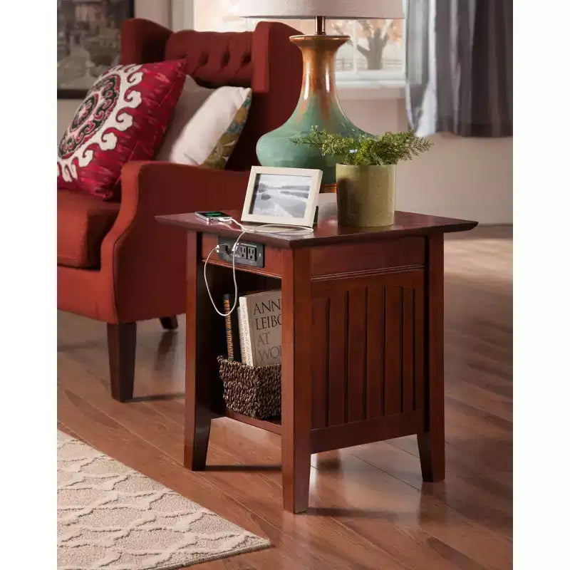 Nantucket End Table with Charger - AFI
