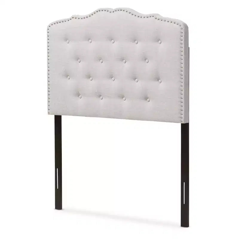 Lucy Modern And Contemporary Fabric Headboard Grayish Beige - Baxton Studio