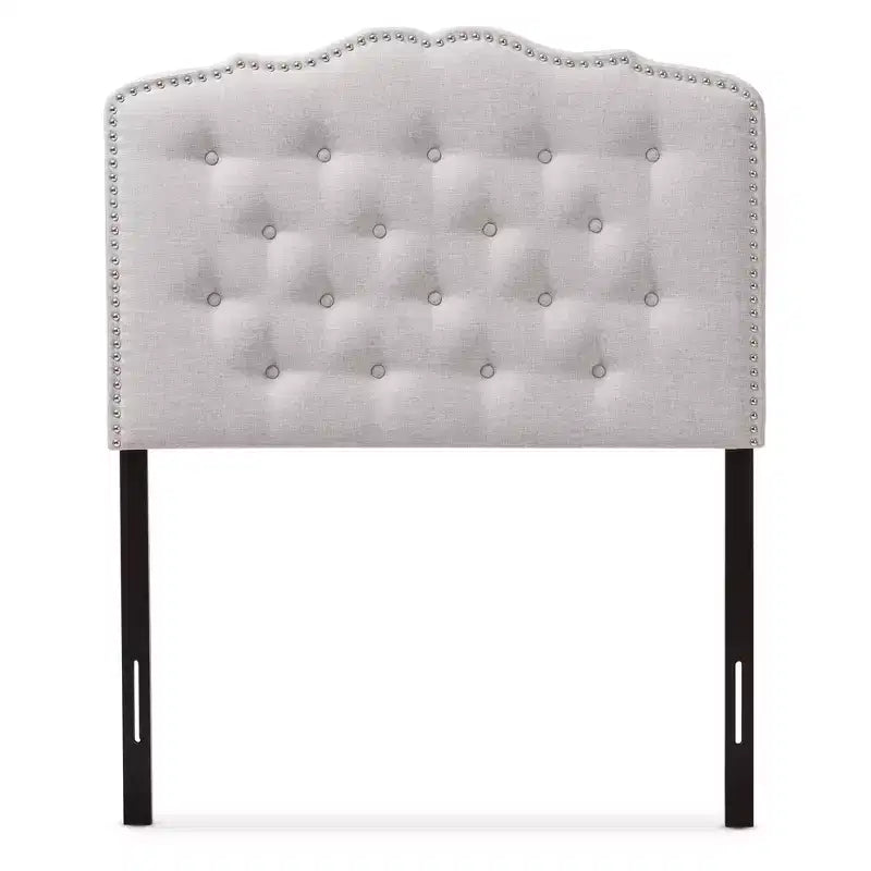 Lucy Modern And Contemporary Fabric Headboard Grayish Beige - Baxton Studio
