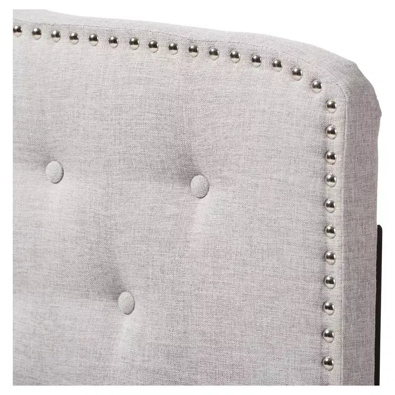 Lucy Modern And Contemporary Fabric Headboard Grayish Beige - Baxton Studio