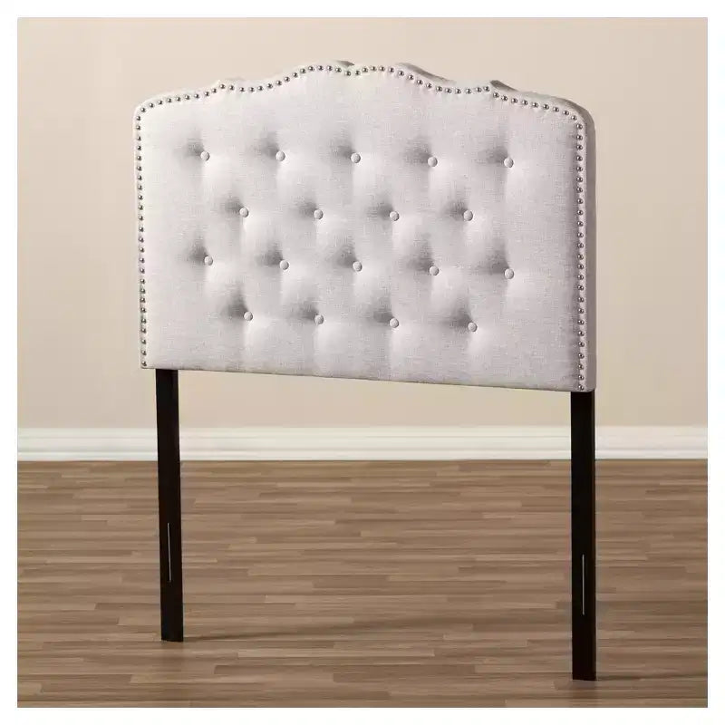 Lucy Modern And Contemporary Fabric Headboard Grayish Beige - Baxton Studio