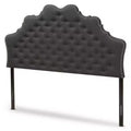 Hilda Modern and Contemporary Fabric Headboard Dark Gray - Baxton Studio
