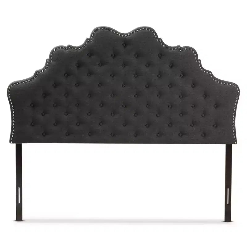 Hilda Modern and Contemporary Fabric Headboard Dark Gray - Baxton Studio