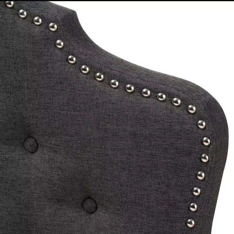 Hilda Modern and Contemporary Fabric Headboard Dark Gray - Baxton Studio