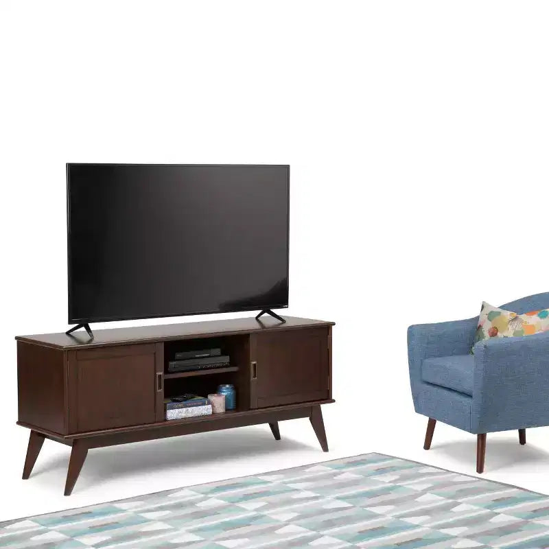 Tierney Solid Hardwood Mid-Century TV Stand for TVs up to 66 - WyndenHall