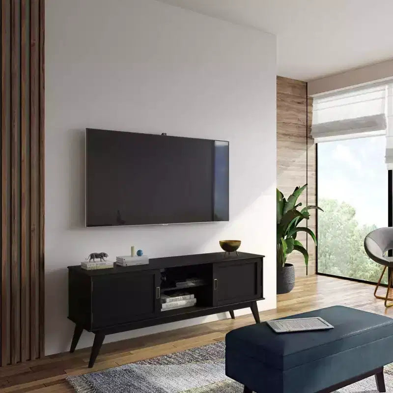 Tierney Solid Hardwood Mid-Century TV Stand for TVs up to 66 - WyndenHall