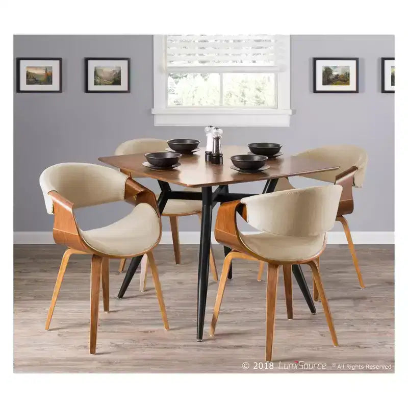 Curvo Mid-Century Modern Dining Accent Chair - LumiSource