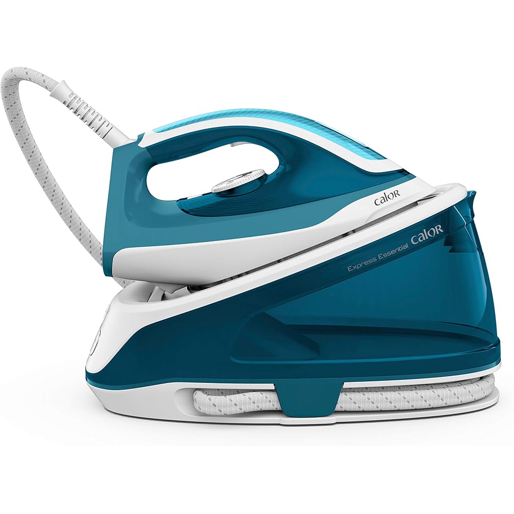 Calor Expresse Essential centrale vapeur 5.2 bars débit de vapeur 120 g/min fonction pressing 280 g/min réservoir d’eau 1,4 L système anti-calcaire mode éco défroissage vertical repassage SV6115C0 : Cuisine et Maison