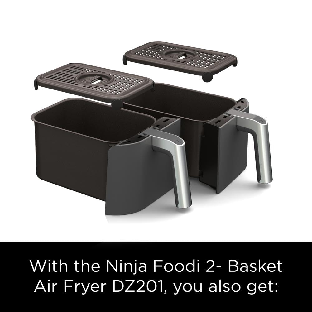 Ninja Foodi DualZone Heißluftfritteuse, 7,6 L, Grau