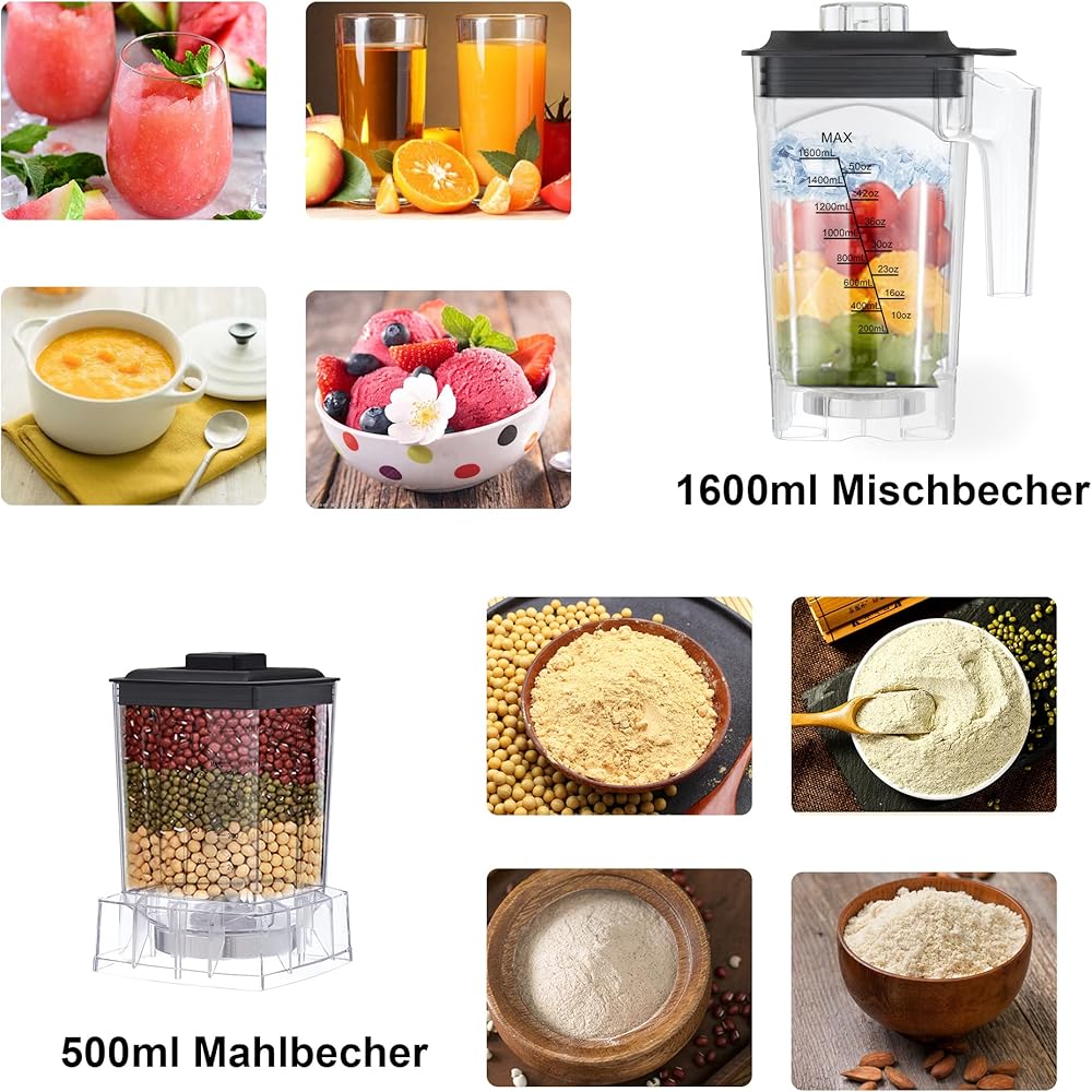 BioloMix Mixeur haute performance 2200W,6 modes intelligents, fonction autonettoyante, batteur sur socle avec récipient 2L sans BPAsmoothie maker : Cuisine et Maison