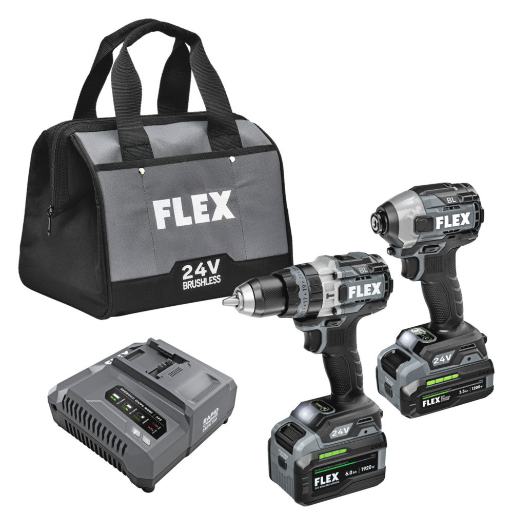 FLEX 24V Stacked Lithium Battery 2 Tool Combo Kit