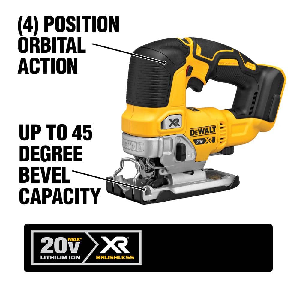 20V MAX XR Cordless Brushless Jigsaw (Tool Only) DCS334B