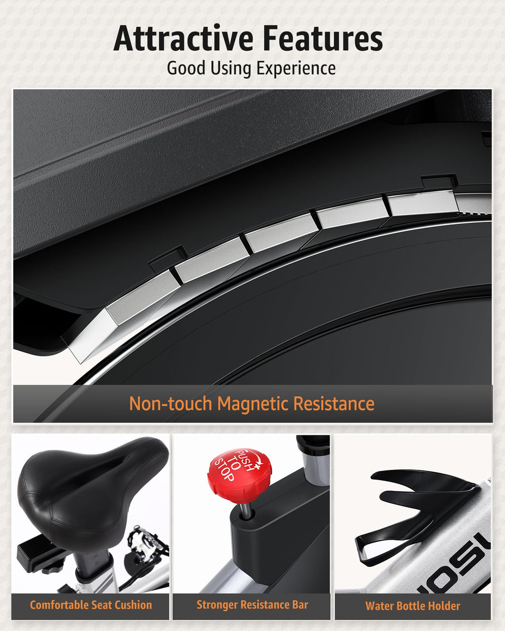 YOSUDA Indoor Cycling Magnetic Stationary