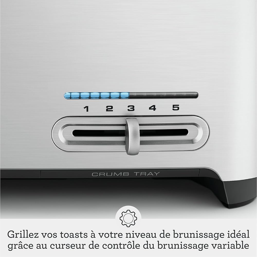 Sage - The Smart Toast - Grille-Pain 4 Fentes - Aluminium Brossé : Cuisine et Maison