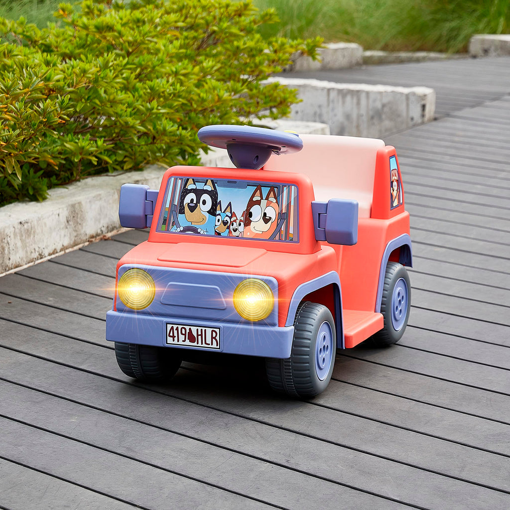 Bluey Rutschauto für Kleinkinder, aufladbar