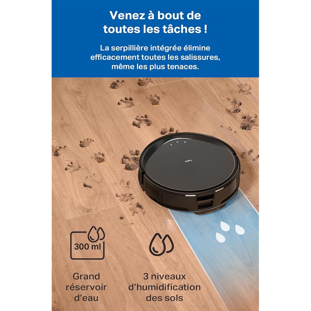 Tapo Aspirateur Robot Laveur 2 en 1 RV20Max Plus, Vidage Automatique, Silencieux Ultra Fin, Ultra puissante de 5300Pa, Navigation LiDAR, Auto-Charge Autonomie 180min, Tapis et Poils d'animaux : Cuisine et Maison