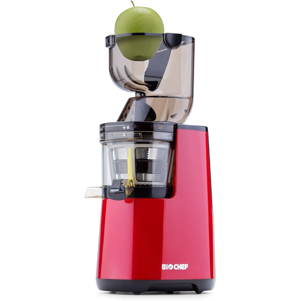 Extracteur de Jus BioChef Atlas Whole Slow Juicer - Rouge : Cuisine et Maison