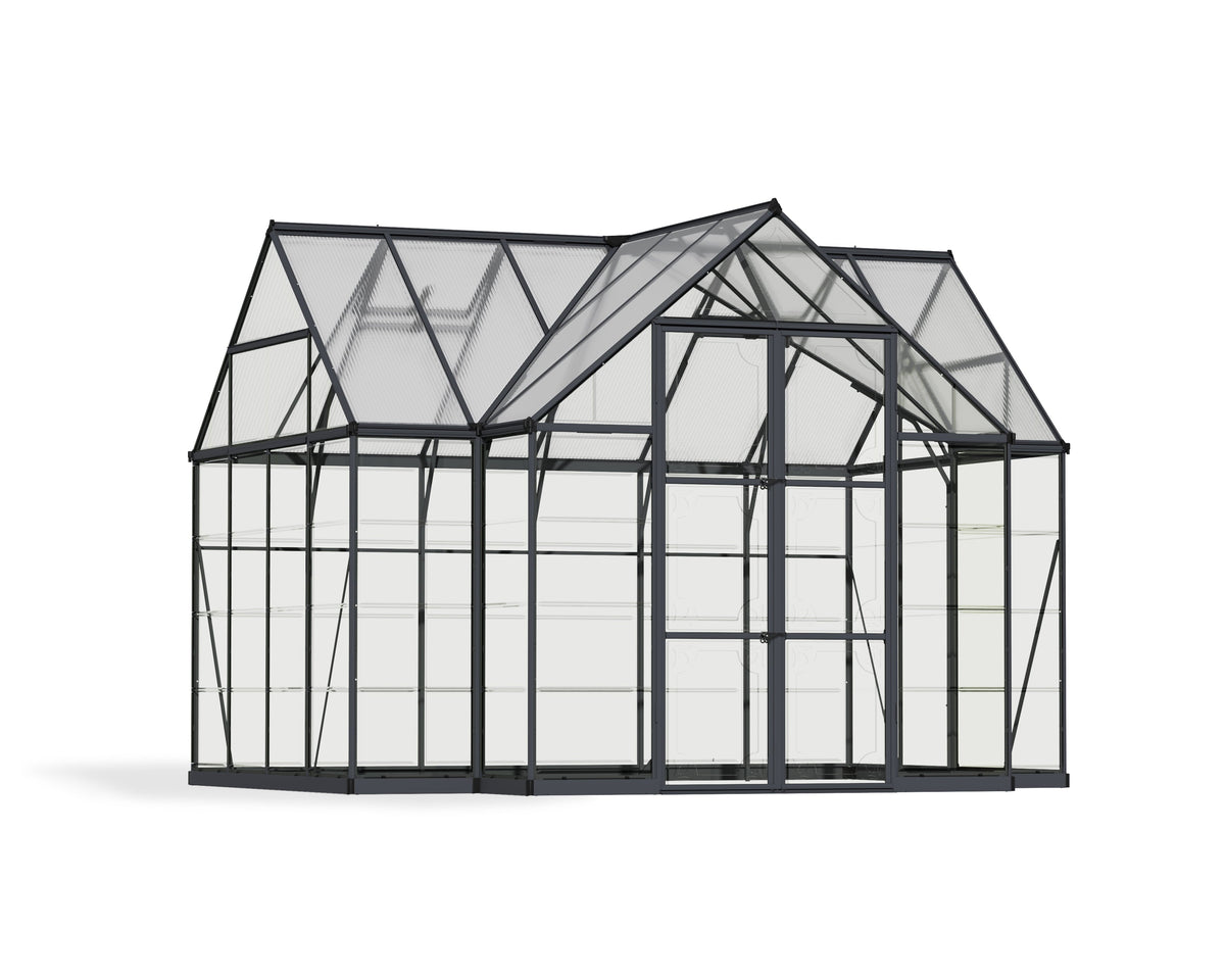 Palram Canopia Chalet Gewächshaus, 3,6 x 3 m, Anthrazit