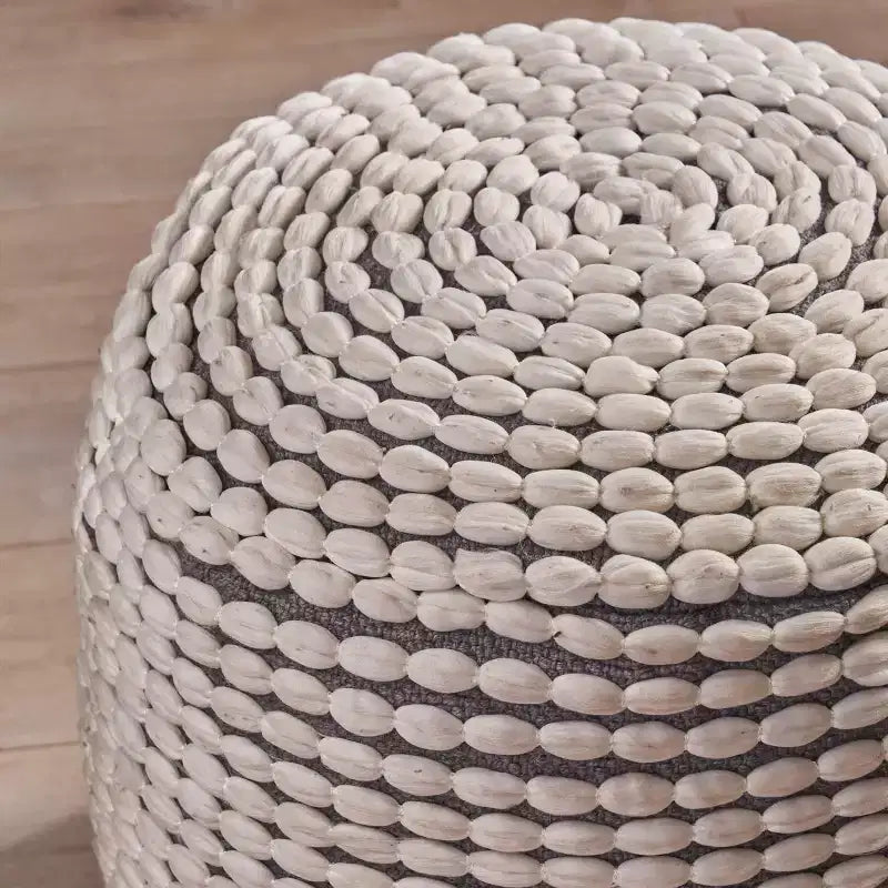 Rococco Round Pouf Ottoman - Christopher Knight Home