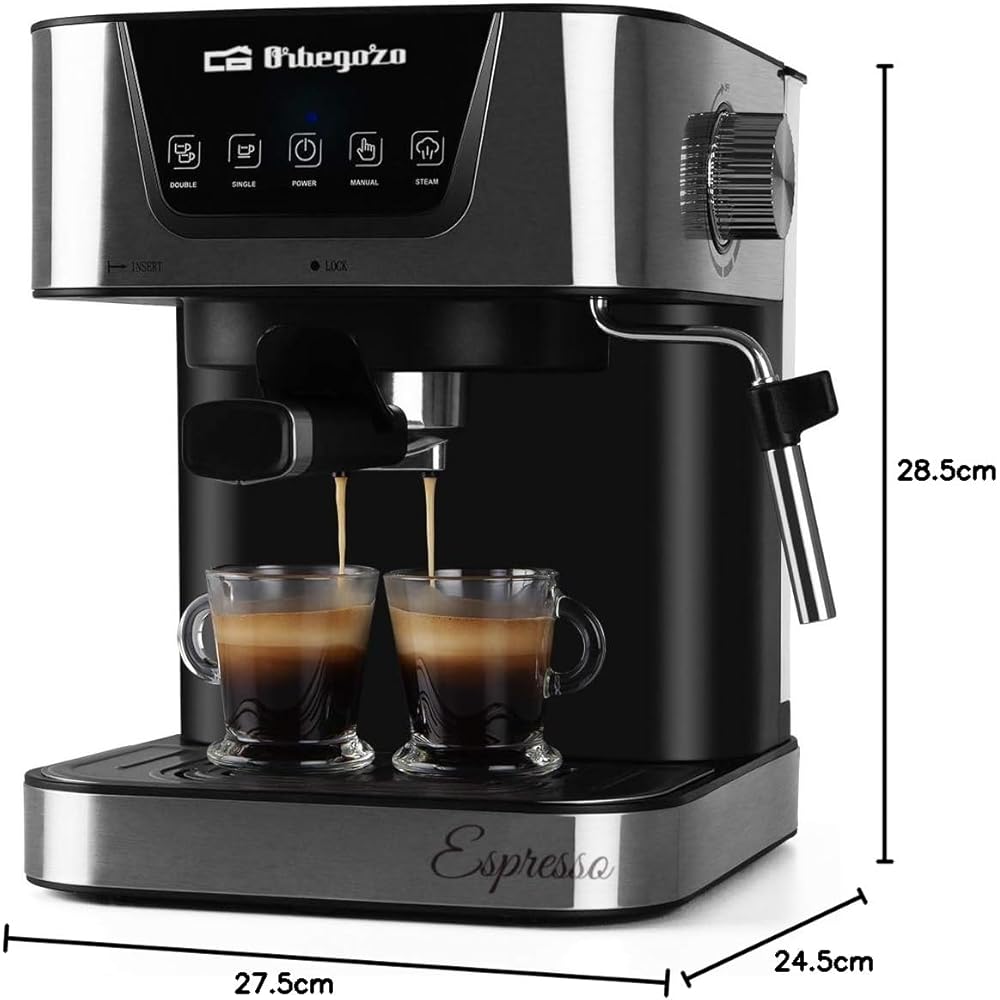 Orbegozo Ex 6000 - Cafetière à expresso et à cappuccino, pression de 20 bar, réservoir de 1,5 l, convient pour les dosettes, 1050 W, noir : Orbegozo: Cuisine et Maison