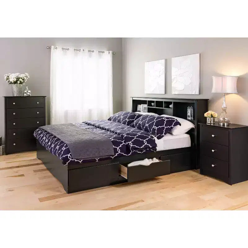Salt Spring 3 Drawer Tall Nightstand Drifted - Prepac